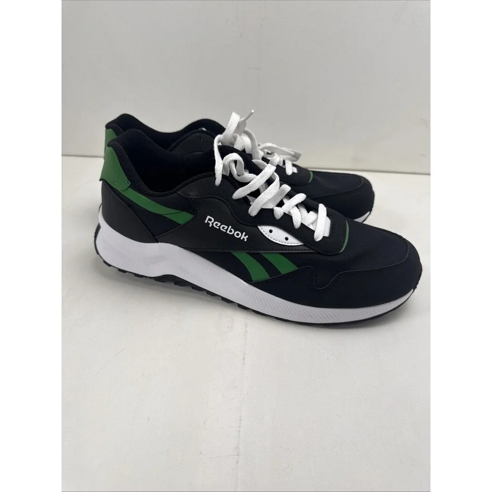 New‎ - Reebok Royal Flag Black & White Green FoamLite BS7966 Men Size 11.5 TShoe